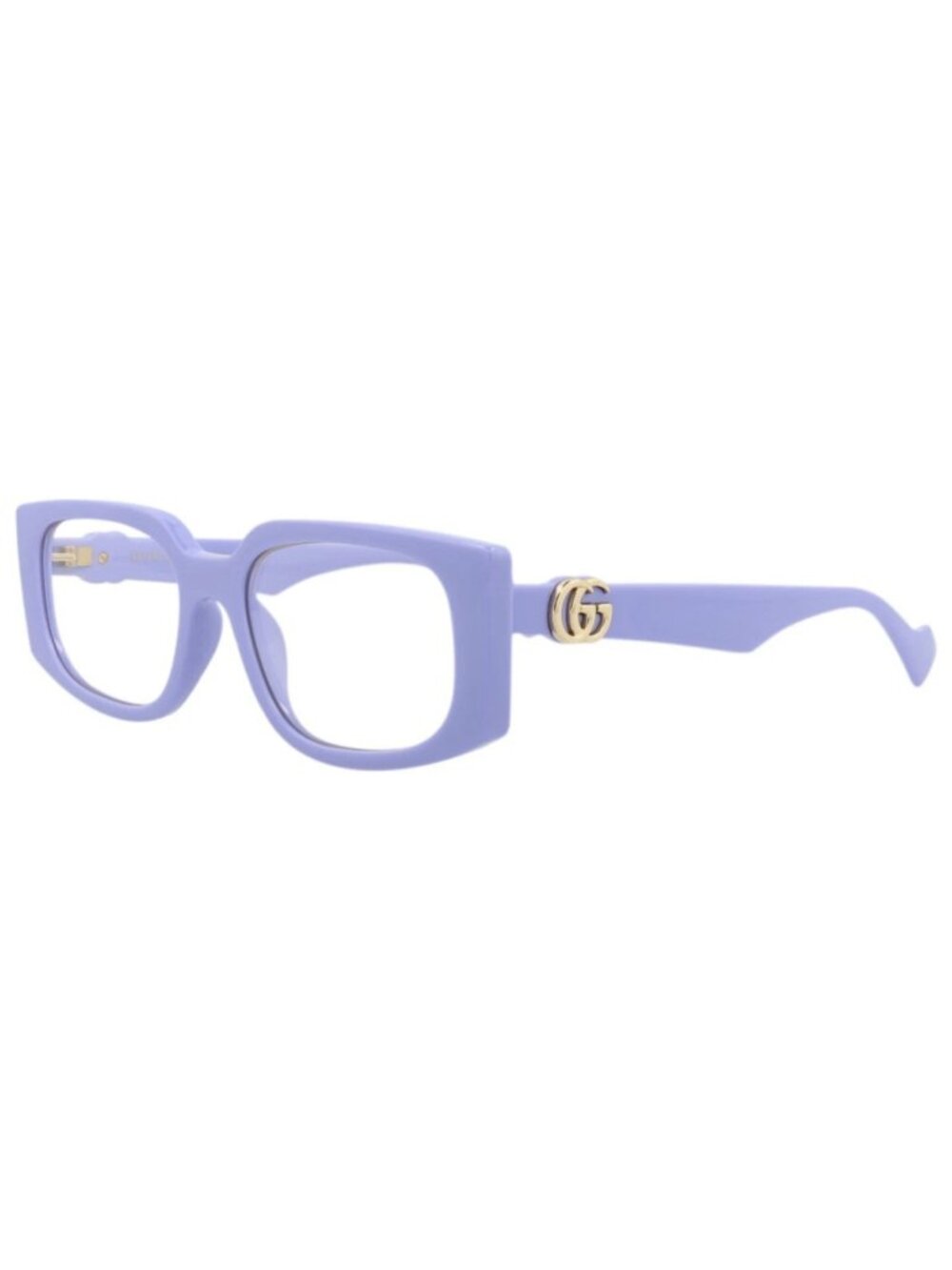 New Gucci Women's Sunglasses Square Rectangle Injection Frame Violet Violet